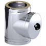 Te inspección con tapa chimenea DINAK EI30VENT con junta inox. 304/304 Ø200/260mm