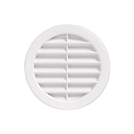 Rejilla fija redonda provista de red anti-insectos y fabricada en plástico ESCOCLIMA TP-100