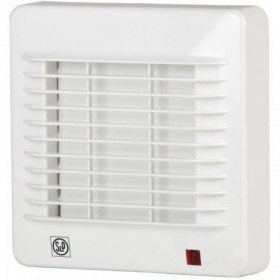 Extractor baño frontal blanco S&P EDM-100CT temporizador  Ø100mm