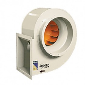 Ventilador centrífugo simple aspiración motor directo rodete chapa galvanizada a reacción SODECA CBP-1556-4T cabina pinturas