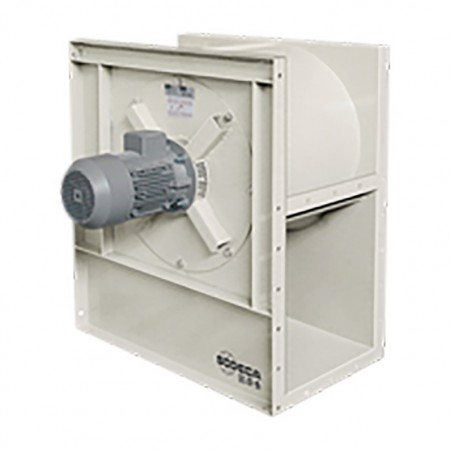 Ventilador centrífugo simple aspiración motor directo rodete chapa galvanizada a reacción 400º/2h SODECA TCR/R-1240-2T