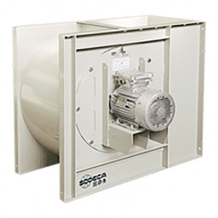 Ventilador centrífugo simple aspiración motor directo rodete chapa galvanizada a reacción 400º/2h SODECA TCR-2271-4T