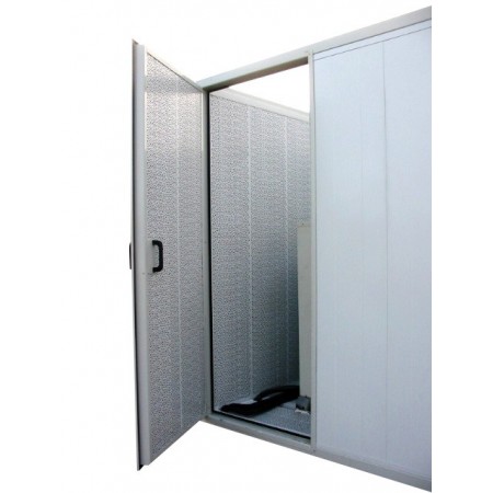 Puerta acústica PI-300 N 1 hoja panel fonoabsorbente RAL9018 luz obra 790x1925mm