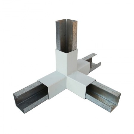 Conector divisor R4 panel fonoabsorbente RAL9018 90º