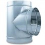Te simple 90º  inox. AISI304 mate Ø100mm helicoidal MERCATUB Macho-Macho