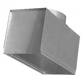 Plenum para atornillar reja con embocadura posterior ESCOCLIMA de 600x300x275 Ø150