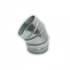 Codo 45º  inox. AISI304 mate Ø100mm  helicoidal MERCATUB Macho-Macho
