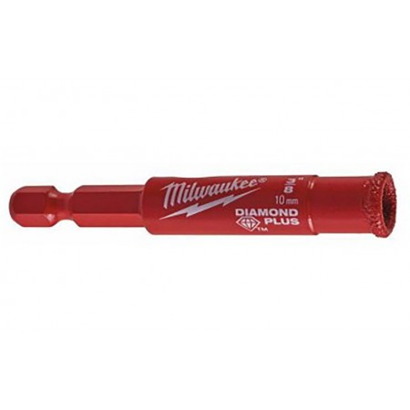 Broca material porcelánico MILWAUKEE DIAMOND PLUS Ø10mm 1/4"hex.