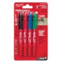 Juego 4 marcadores colores MILWAUKEE INKZALL punta fina