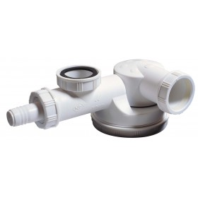 Sifón desagüe fregadero Wirquin salva espacio 1 seno 1.1/2""-ø40mm