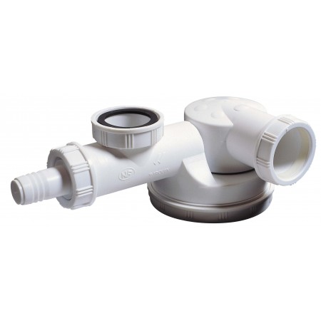 Sifón desagüe fregadero Wirquin salva espacio 1 seno 1.1/2""-ø40mm