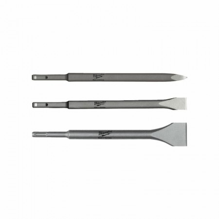 Juego 3 cinceles MILWAUKEE SDS-PLUS longitud 250mm