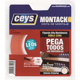 Cinta montaje CEYS MONTACK doble cara 10mx8mm