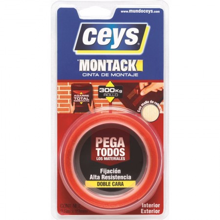 Cinta montaje CEYS MONTACK doble cara 2.5mx19mm