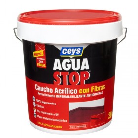 Comprar Aguastop Caucho Fibras Rojo 20 Kg AI20365 al Mejor Precio
