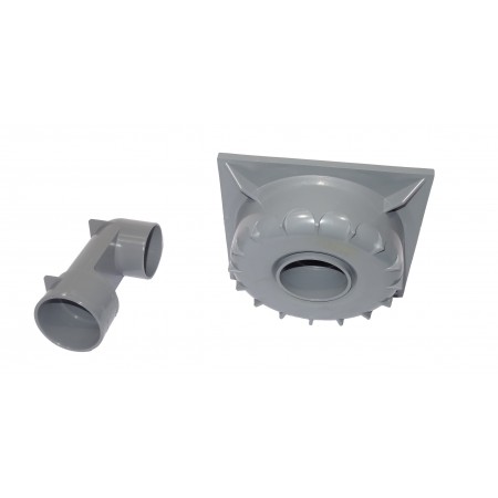 Sumidero desagüe agua pvc salida v/h ø50 150x150mm
