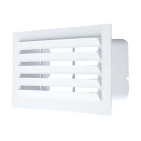 Rejilla salida rectangular para conducto de 180x90mm PVC BLANCO