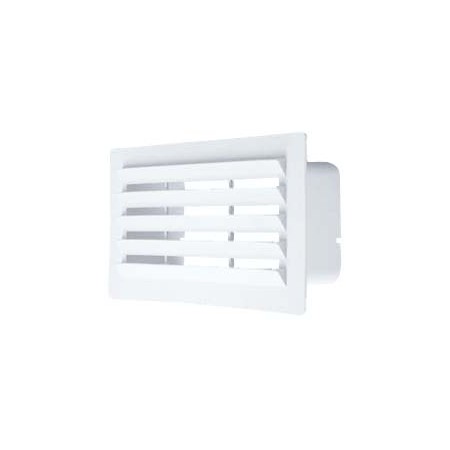 Rejilla salida rectangular para conducto de 180x90mm PVC BLANCO
