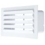 Rejilla salida rectangular para conducto de 180x90mm PVC BLANCO