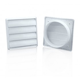 Ventanilla salida redonda conexion Ø150mm PVC BLANCO