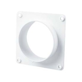 Remate pared redondo Ø100mm PVC BLANCO
