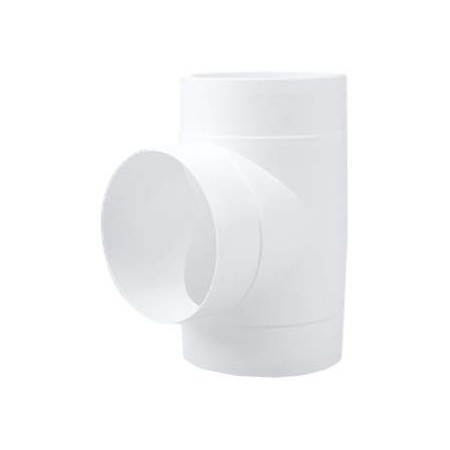Te 90º circular Ø150mm PVC BLANCO