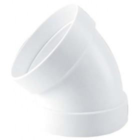 Codo 45º circular Ø150mm PVC BLANCO