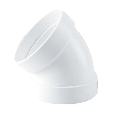 Codo 45º circular Ø150mm PVC BLANCO
