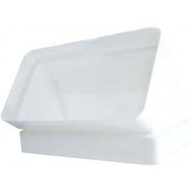 Codo vertical rectangular 45º 150x75mm PVC BLANCO