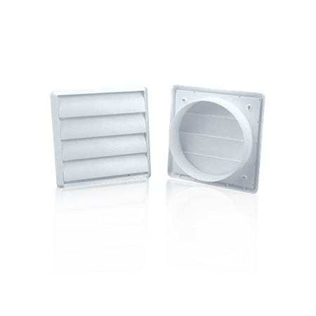 Ventanilla salida redonda conexion Ø125mm PVC BLANCO