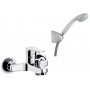 Grifo bañera monomando con rociador. flexo y soporte RAMON SOLER Titanium