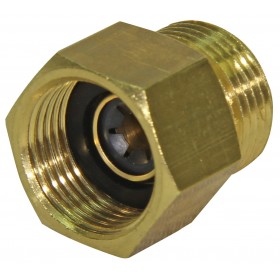 Válvula antirretorno de latón para gas butano-propano en alta presión. rosca Macho Hembra de 20x1.5