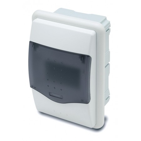 Caja distribución eléctrica de empotrar puerta transparente 4 módulos VOLTIMERC NV IP40