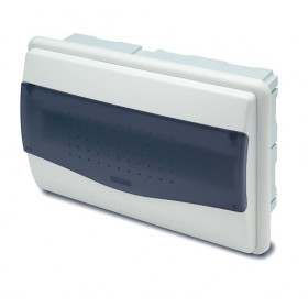 Caja distribución eléctrica de empotrar puerta transparente 14 módulos VOLTIMERC NV IP40