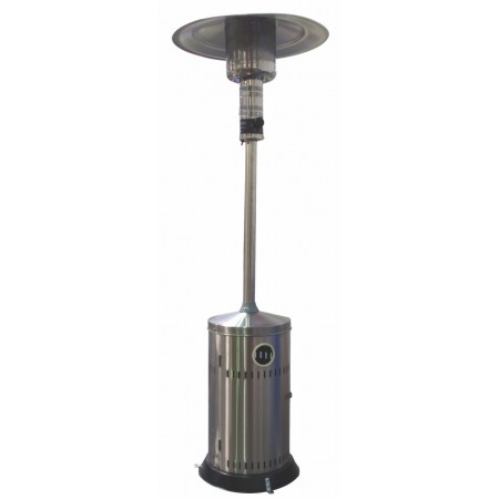 Estufa de gas butano para exterior inox. con ruedas MERCALOR MERCASOL INOX 13kW