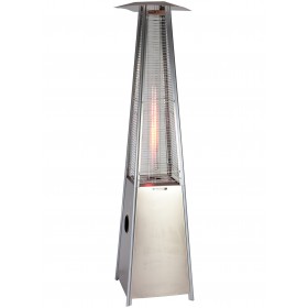 Estufa de gas butano para exterior piramidal inox. MERCALOR MERCALUZ 13kW
