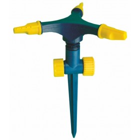 Aspersor riego pincho rotativo 3 brazos de aluminio MERCAGREEN