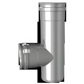 Te 90º con entronque hembra Ø80mm chimenea DINAK con junta SWJ 316L Macho-Hembra