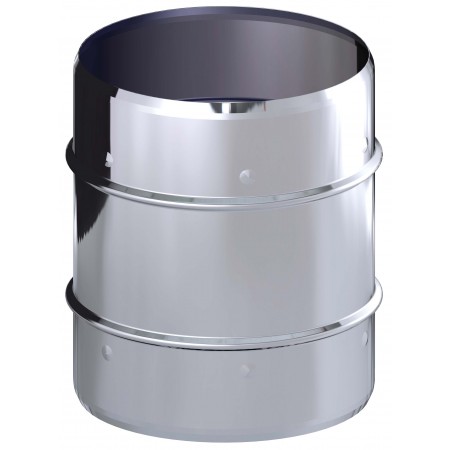 Manguito Macho-Macho chimenea DINAK SW 316L Ø140mm