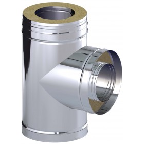 Te 90º con deflector chimenea DINAK GE50+ 304/304 Ø175/275mm