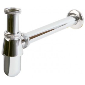 Sifón botella desagüe lavabo latón cromo 1.1/4""