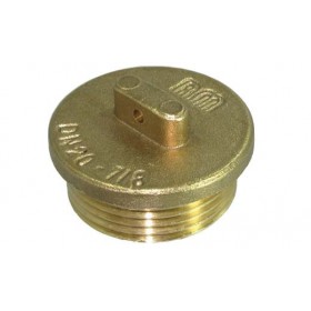 Tapón latón macho con precinto en laton 3/4"