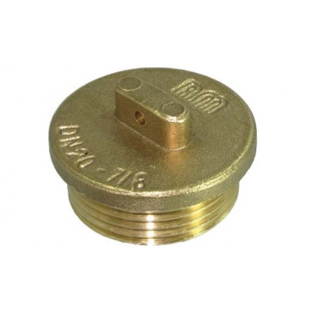 Tapón latón macho con precinto en laton 3/4"