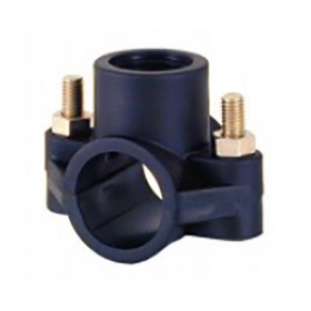 Collarín para tubo PVC con toma Ø63mm 1-1/4" H