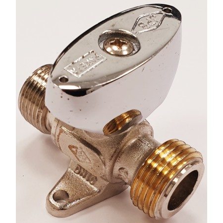 Llave gas cromada macho  M21.8 izq. x M20x150 PN5