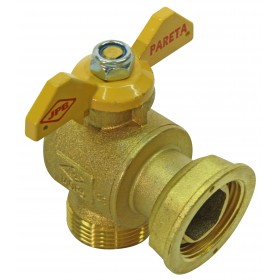 Válvula gas contador escuadra 3/4" mariposa PN5