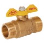 Llave gas PN5 macho-macho 20X1.5 montante mariposa