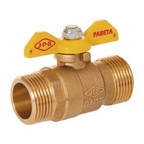 Llave gas PN5 macho-macho 20X1.5 montante mariposa