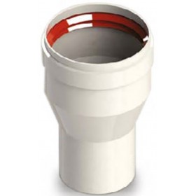 Ampliación Ø100mm a Ø127mm Macho-Hembra aluminio pintado chimenea FIG