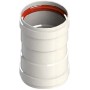 Manguito unión Ø100mm chimenea aluminio pintado blanco chimenea FIG